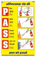 Teachingnest | Use Pass To Fail The Fire | Hindi | 33X48 Cm | Fire Safety Poster | Industrial Safety Posters | Wall Sticking