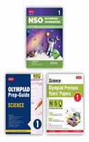 Sof National Science Olympiad (Nso) Work Book, Prep-Guide & Previous Years Papers With Mock Test Paper Class 1 - Olympiad Books For 2022-23 Exam (Set Of 3 Books)