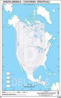 Big Outline Practice Map Of North America Political (100 Maps)