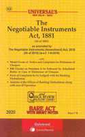 The Negotiable Instruments Act, 1881 [2020 Edn]- Bare Act With Short Notes