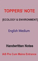 Ecology and Environmentn Handwritten Notes by Toppers in English For IAS Prelims cum mains